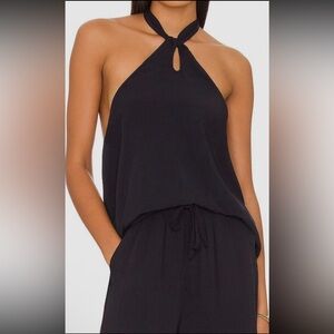 Splendid Women's Blue Thira Knotted Halter Tank Top Size XS